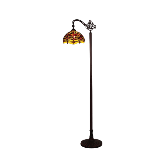 64-inch Tiffany Type Floor Lamp Empress Dragonfly Reading by Chloe Lighting