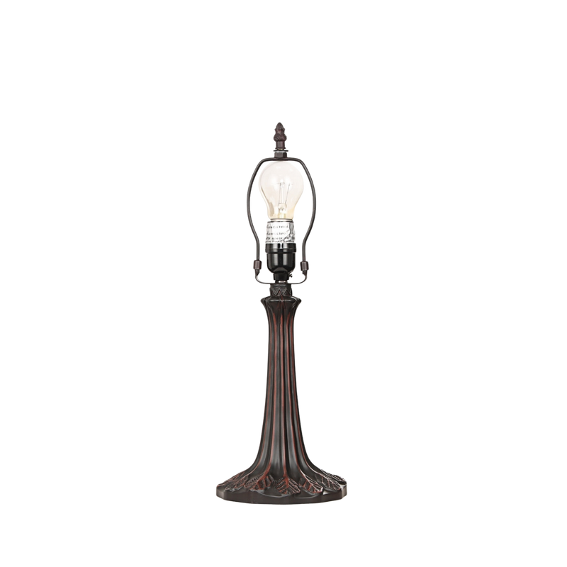 View of lamp base and hardware without shade. Tiffany Inspired Table Lamp Empress Dragonfly by Chloe Lighting