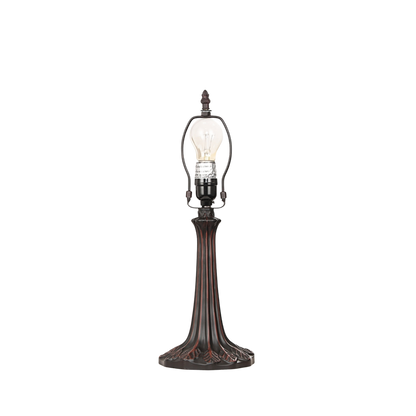 View of lamp base and hardware without shade. Tiffany Inspired Table Lamp Empress Dragonfly by Chloe Lighting