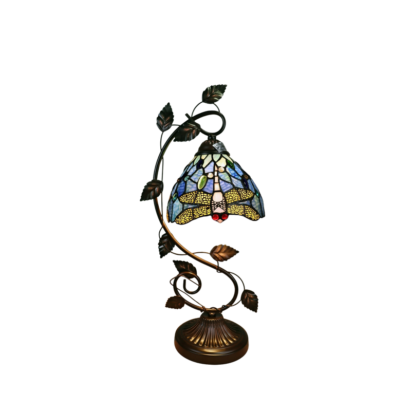 23-inch Tiffany Stained Glass Table Lamp Sunniva Dragonfly by Chloe Lighting