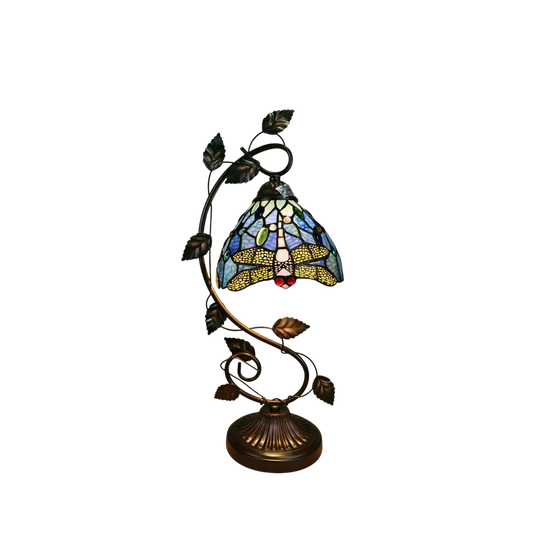 23-inch Tiffany Stained Glass Table Lamp Sunniva Dragonfly by Chloe Lighting