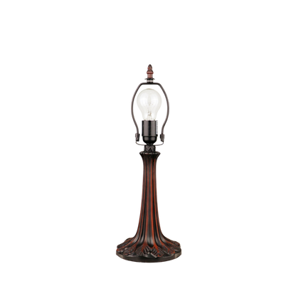View of lamp base and hardware without shade. Tiffany Inspired Table Lamp Sunniva Dragonfly by Chloe Lighting