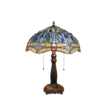 21-inch Vintage Tiffany Table Lamp Sunniva Dragonfly by Chloe Lighting