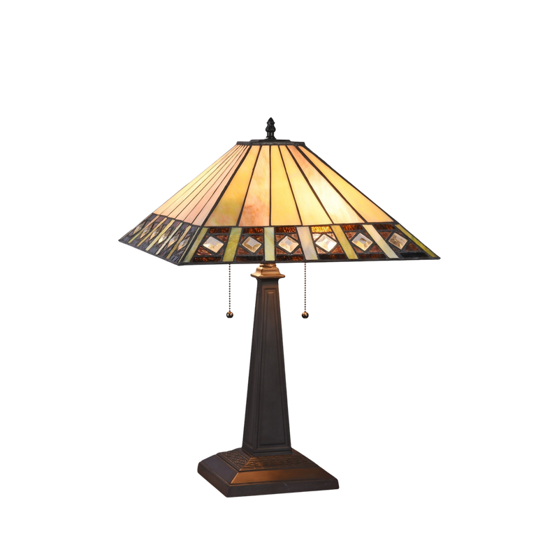 22-inch Tiffany Glass Table Lamp Giles Mission by Chloe Lighting