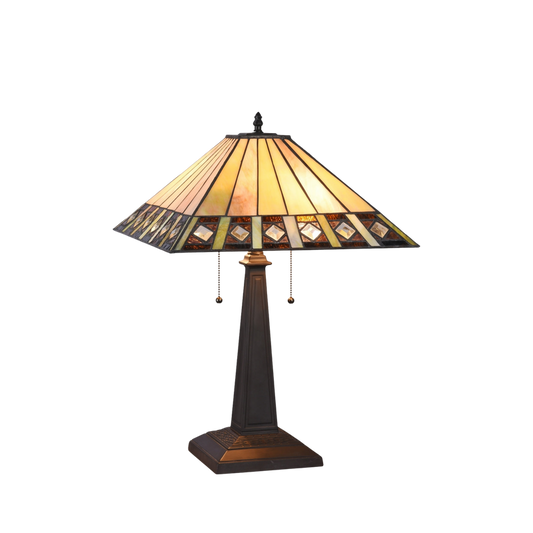 22-inch Tiffany Glass Table Lamp Giles Mission by Chloe Lighting