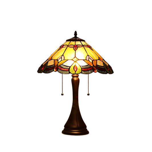 21-inch Tabletop Tiffany Lamp Howard Victorian by Chloe Lighting