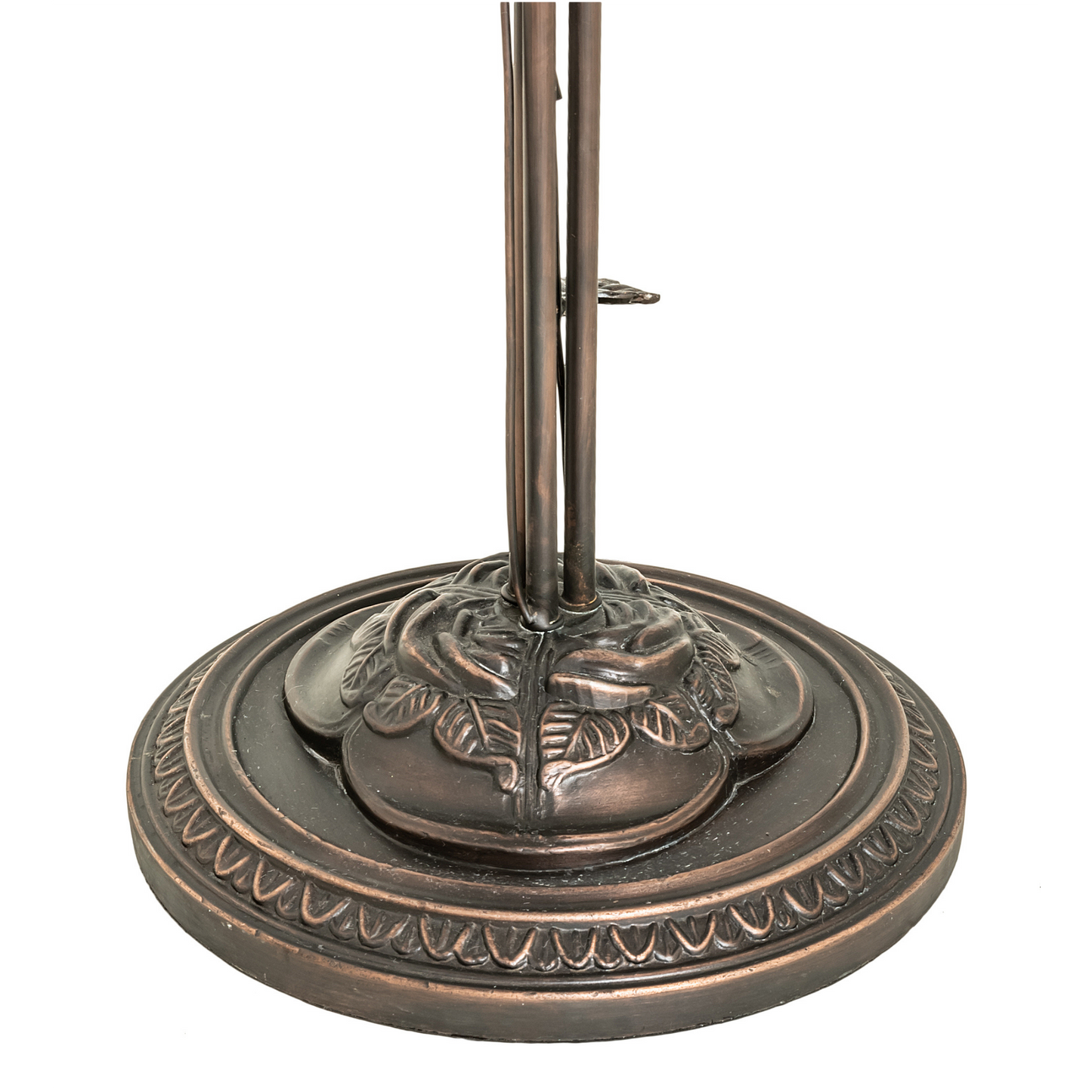 58-inch Tiffany Floor Lamp Gray Pond Lily Three Light Design by Meyda Lighting