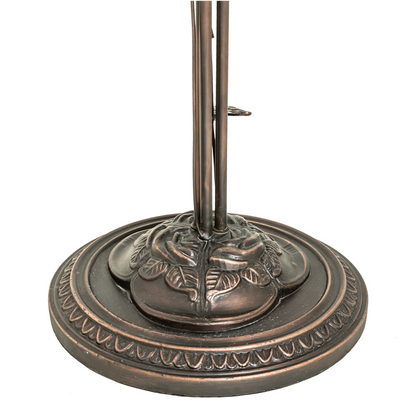 58-inch Tiffany Floor Lamp Gray Pond Lily Three Light Design by Meyda Lighting