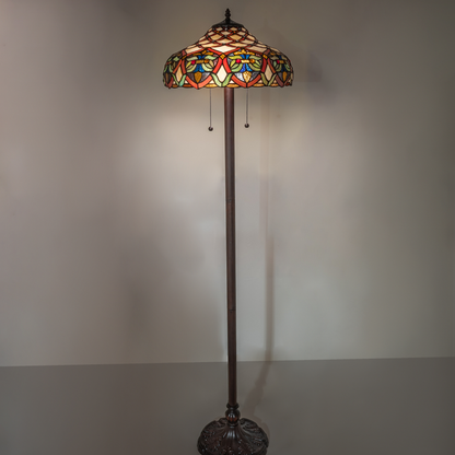 61-inch Tiffany Stained Glass Floor Lamp Franco by Meyda Lighting