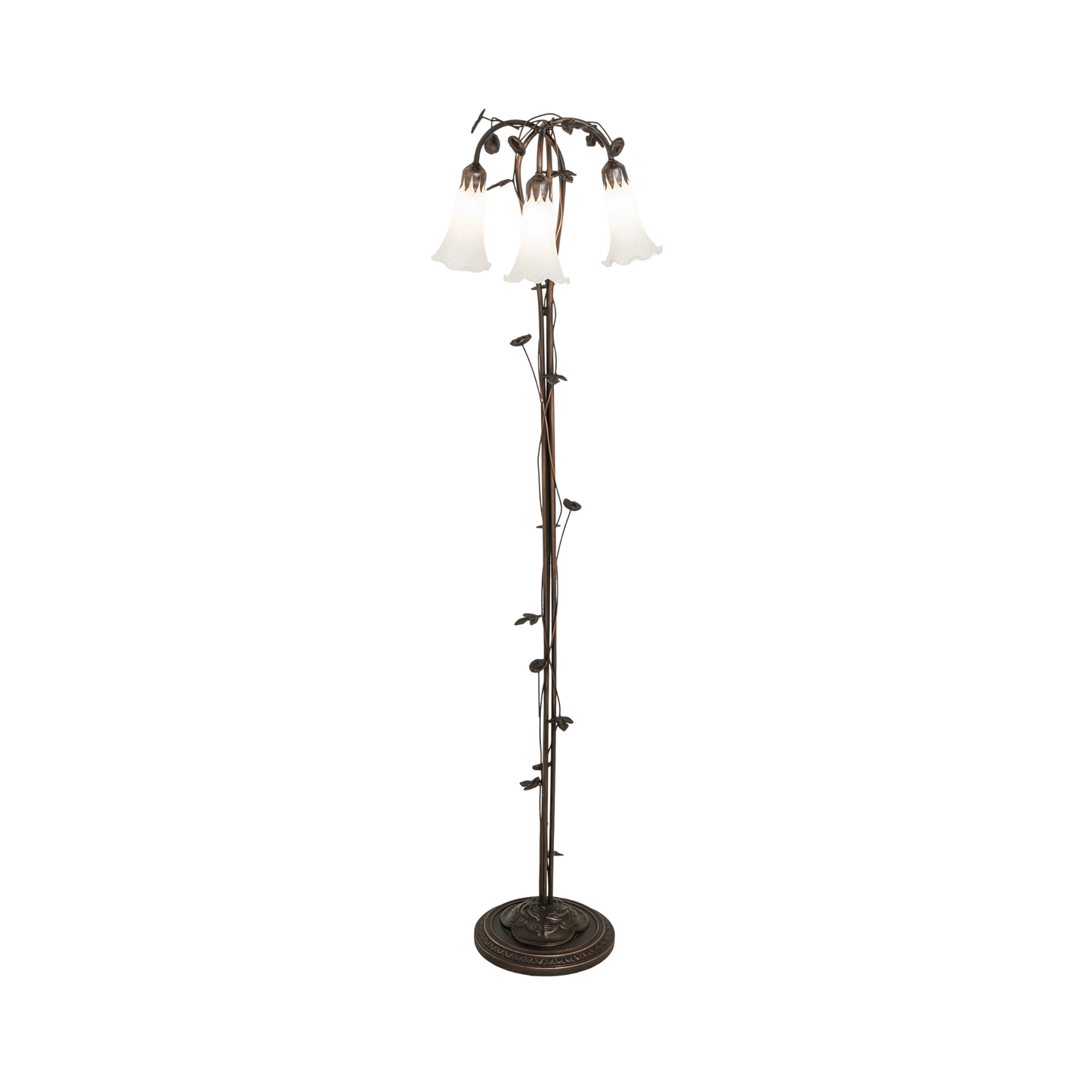 58-inch Tiffany Floor Lamp White Pond Lily by Meyda Lighting