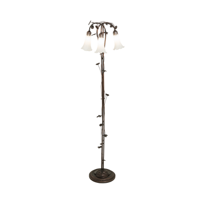 58-inch Tiffany Floor Lamp White Pond Lily by Meyda Lighting