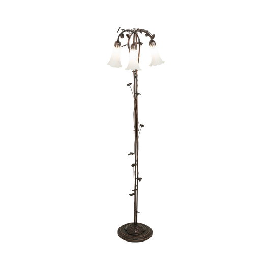 58-inch Tiffany Floor Lamp White Pond Lily by Meyda Lighting