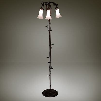 58-inch Tiffany Floor Lamp White Pond Lily by Meyda Lighting