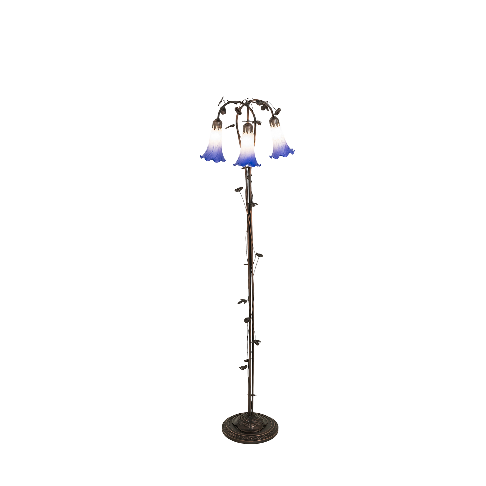 tiffany floor lamp blue pond lily