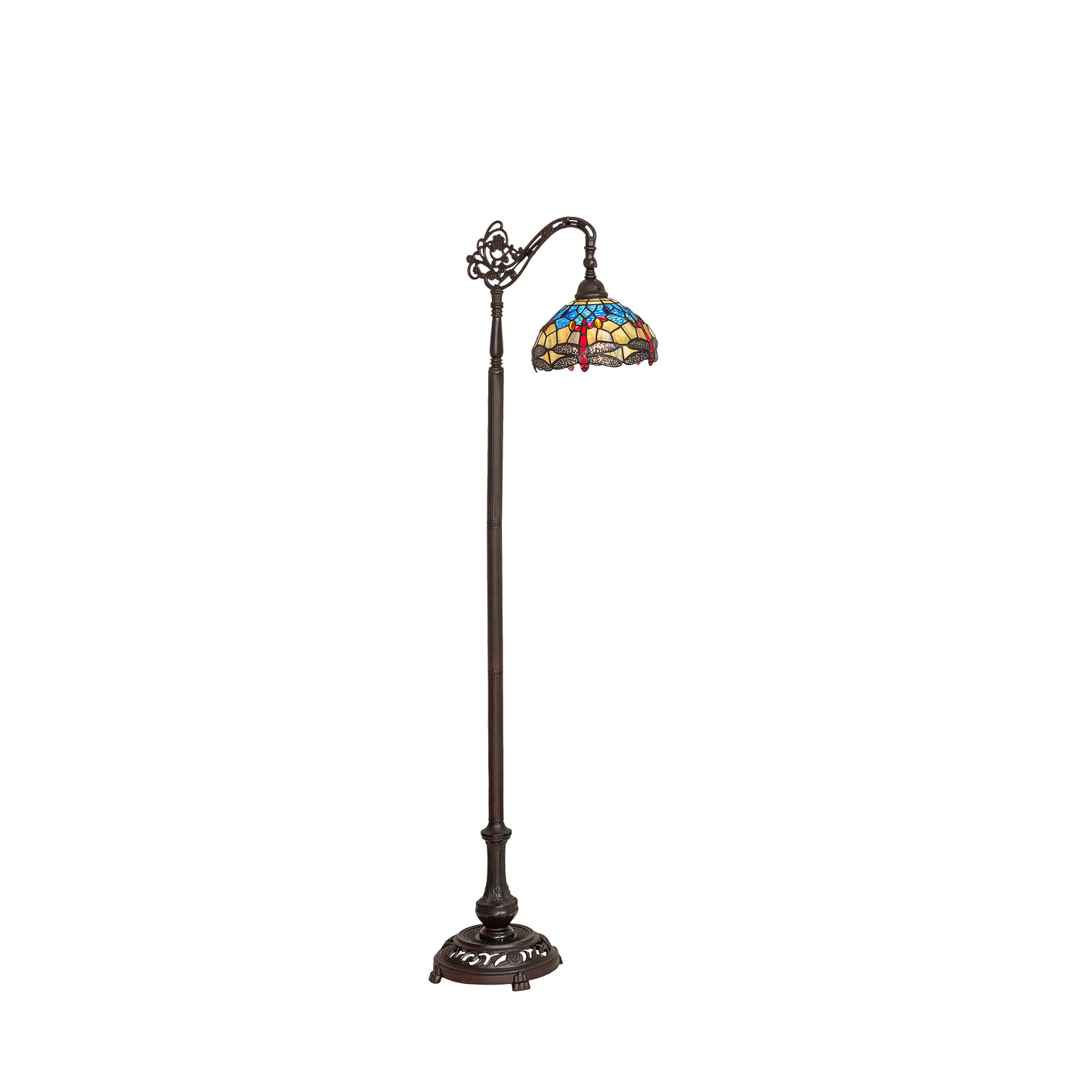 tiffany floor lamp dragonfly lamp bridge arm