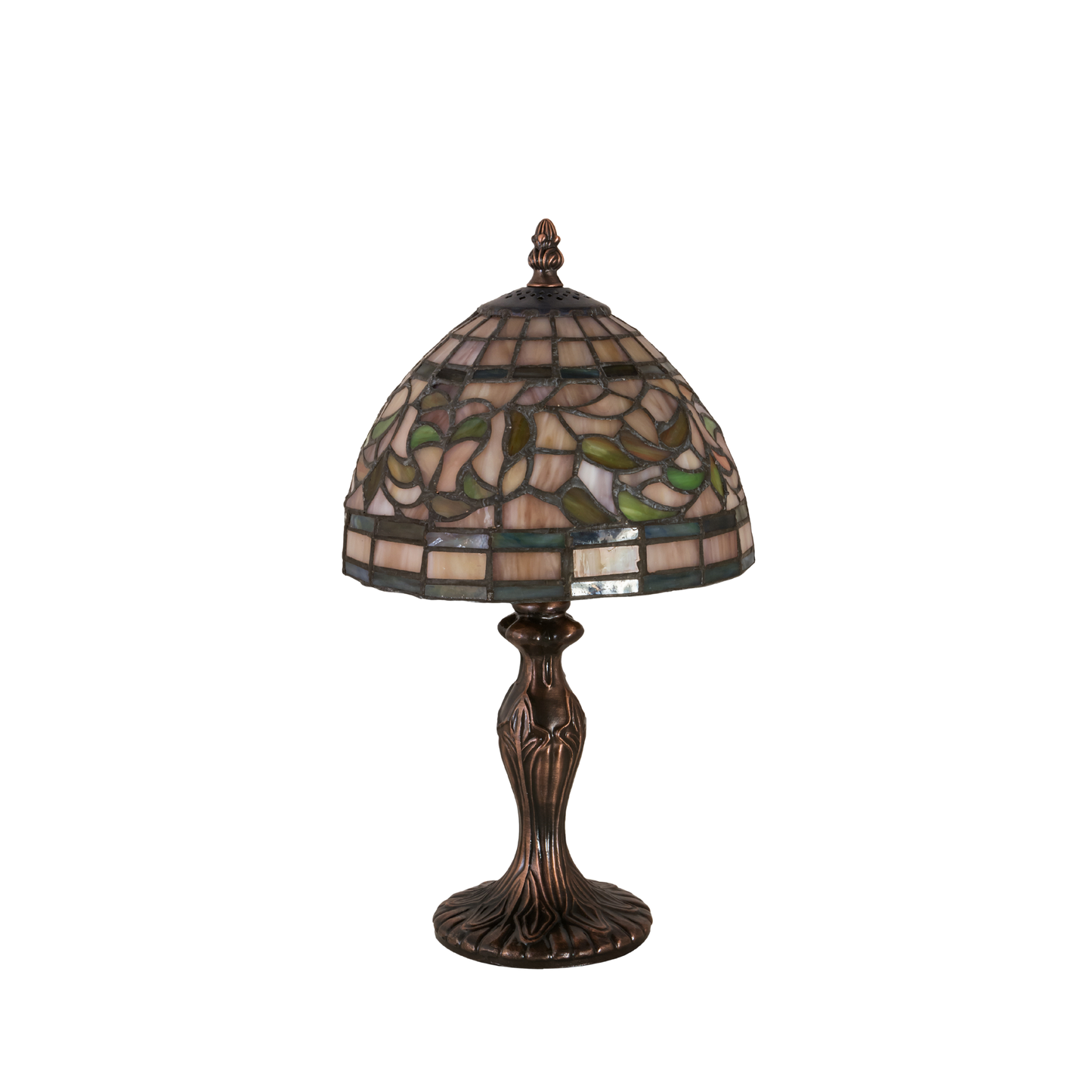 13.5 inches Small Tiffany Lamp Turning Leaf Mini by Meyda Lighting