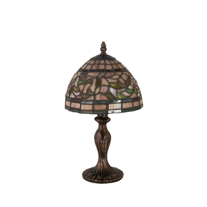 13.5 inches Small Tiffany Lamp Turning Leaf Mini by Meyda Lighting